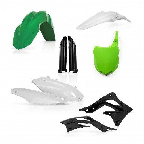 KIT PLÁSTICOS COMPLETO ACERBIS KAWASAKI KX-F 450 2013-2015 - VERDE / PRETO